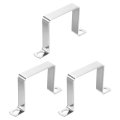 3pcs U Shaped Connector Bracket 70x70mm 304 Stainless Steel Pipe Strap Clamps For Door Shed Closed Bar Holder Strut Channel 