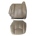 Front Driver Side Bottom And Back Replacement Seat Covers Medium Neutral Tan 522 Microfiber Leather For Chevy Silverado 