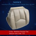 Front Driver Side Bottom And Back Replacement Seat Covers Medium Neutral Tan 522 Microfiber Leather For Chevy Silverado