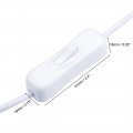 Uxcell Dc 12v Inline Rocker On Off Switch With 5 X 2 1mm Jack Male To Female Power Cable For Led Strip Light Cctv Camera White