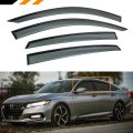 Premium Window Visor Rain Guard Wind Deflector With Clip And Black Trim Compatible For 2018-2022 Honda Accord All Models