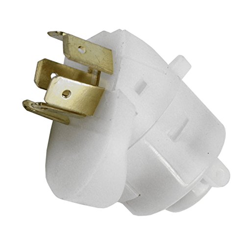 Ignition Switch 201-1076 Push Button Mechanical And Electrical Operation White Flush Mount 2 Pin Connector