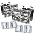 Replacement Headlights Assembly With Bumper Light And Corner Lamp Compatible Chevy C10 C K-series Blazer Suburban Tahoe