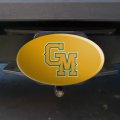 George Mason University Secondary Logo Oval Tow Hitch Cover Trailer Plug Insert 2