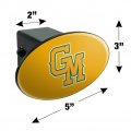 George Mason University Secondary Logo Oval Tow Hitch Cover Trailer Plug Insert 2