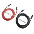 25ft 10awg Black Red 10 Gauge Solar Panel Extension Cable Wire With Female And Male Connector 