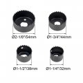 Uxcell Hole Saw Kit 1-1 4 32mm To 2-1 8a 54mm Cr-v Steel Drill Bit For Wood Plastic Pvc Board Drywall 5in1 Set