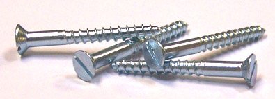 10 X 3 5 In Wood Screws Slotted Flat Head Zinc Plated Steel 600 Piece Carton