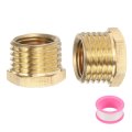 2 Pcs Brass Reducer Hex Bushing G1 4 Male X 8 Female Threaded Reducing Pipe Adapter Fitting With Ptfe Tape For Plumbing Fuel 