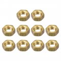 M6 Brass Finished Metric Hex Nut Fastener Tone 10pcs 