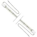 Quartz Infrared Heat Light Bulb 1600 Watt Halogen With Metal Sleeve And Wire Leads 240 Volt Ushio 