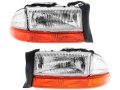 Front Headlight Set For 1998-2004 Dodge Dakota 