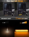 Hercoo Side Mirror Turn Signal Light Led Sequential Signals Lights Amber Lamps Smoked Lens Assembly Compatible With Ford F150
