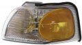 Evan-fischer Corner Light For 1996-1997 Ford Thunderbird And Mercury Cougar Plastic Clear Amber Lens Driver Side 