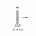 Uxcell M3x14mm Machine Screws Pan Phillips Cross Head Screw 304 Stainless Steel Fasteners Bolts 60pcs