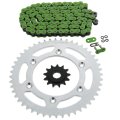 Green Chain And Sprocket Kit 13 48 112l For Honda Cr250r 1992 1993 Steel Front Rear Sprockets With Non O Ring