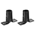 2 Sets End Rail Clamps 1 8 Inch Pipe Fitting Chain Link Fence Clamp Fit For 1 1 28mm Od With Screw And Nuts Black Total Size 89 