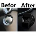 1x Black Lambo Style Engine Start Stop Push Button Cover Trim Universal
