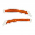 Bmw 528i 535i Xdrive 2009 2010 Bumper Reflector Driver And Passenger Side Pair Front Capa Certified Replacement For Bm1084105 