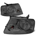 Compatible With Ford F150 Pair Of Smoke Lens Clear Corner Headlight Red Led 3rd Brake Light