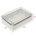 Uxcell 6 9 8 X2 9 175mmx250mmx75mm Abs Waterproof Universal Project Enclosure Electrical Dustproof Junction Box With Pc Grey
