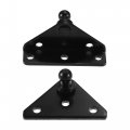 2pcs 10mm Ball Studs Mounting Brackets For Gas Strut Shock Spring Prop Lift Support Angled Type Flat Black 
