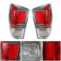 Waltyotur A Pair Clear Len Tail Lights Brake Lamp Driver Passenger Light Red Replacement For 2016-20 Toyota Tacoma 8156004190