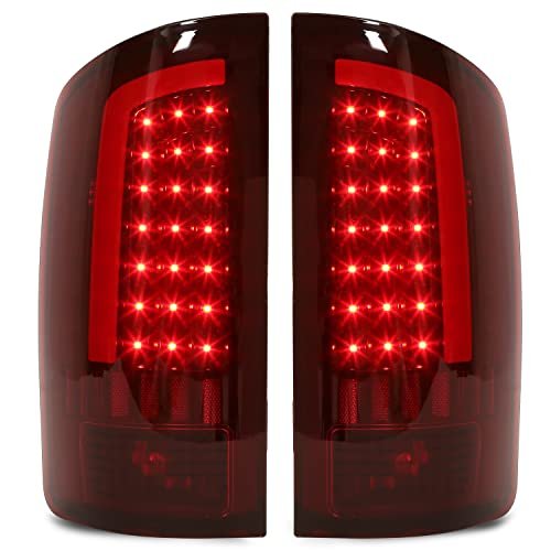 Led Taillight For 2002-2006 Dodge Ram 1500 2003-2006 2500 3500 Tube Bar Tail Light Brake Turn Signal Lamp Lh Rh Pair Red Lens