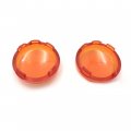 Httmt Mt293-002-cover- Turn Signal Lens Cover Top For 00-13 H-d Softail Dyna Glide Sportsters Orange 