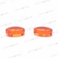 Httmt Mt293-002-cover- Turn Signal Lens Cover Top For 00-13 H-d Softail Dyna Glide Sportsters Orange