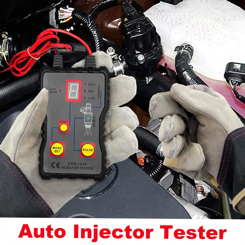 12v Fuel Injector Tester 4 Modes Flush Cleaner Adapter Cleaning Tool Kit