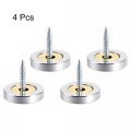 Uxcell Mirror Screws Decorative Cap Cover Nails Polished Stainless Steel 25mm 4pcs