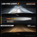 Auto Dynasty Led Projector Fog Lights For 2018-2026 Jeep Gladiator Wrangler Jl Driver And Passenger Side Chrome Aluminum