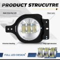 Auto Dynasty Led Projector Fog Lights For 2018-2026 Jeep Gladiator Wrangler Jl Driver And Passenger Side Chrome Aluminum