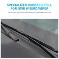 Wiper Blade Refill 26 In And 20 Rubber Strip Cut To Size 8 5 Mm Replacement Windshield Refills Pack Of 4 Black