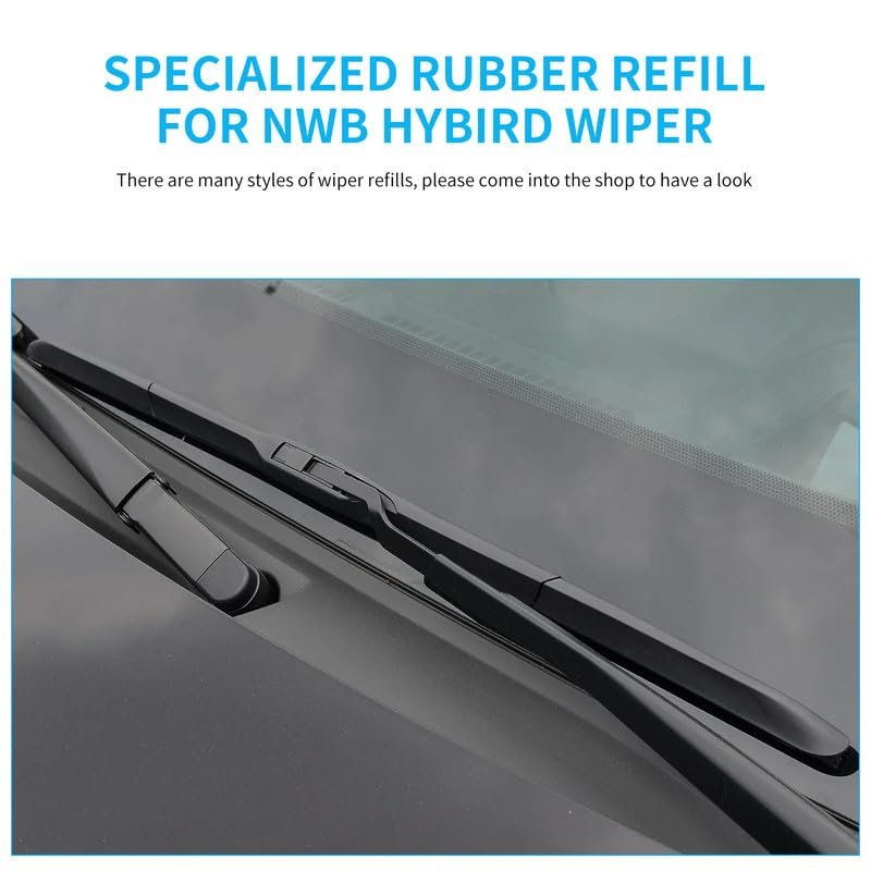 Wiper Blade Refill 26 In And 20 Rubber Strip Cut To Size 8 5 Mm Replacement Windshield Refills Pack Of 4 Black