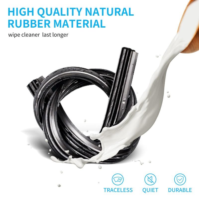 Wiper Blade Refill 26 In And 20 Rubber Strip Cut To Size 8 5 Mm Replacement Windshield Refills Pack Of 4 Black