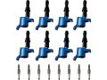Blue Ignition Coil And Platinum Spark Plug Kit 16-piece For 2004-2008 Ford F-150 5 4l V8 
