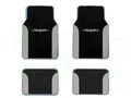 Bdk A Set Of 4 Universal Fit Plush Carpet With Vinyl Trim Floor Mats For Cars Trucks Tribal Gray 