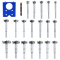 19 Pcs Forstner Drill Bit Set 10-40mm 2 5 To 1-4 7 Hole Saw Wood Cutter Tool For Woodworking