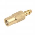 X Autohaux 6 5mm Air Chuck Adapter Tire Inflator Compressor Pump Connect Accessories Gold Tone For Vehicle 2pcs