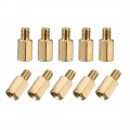 Uxcell M3x7mm 4mm Male-female Brass Hex Pcb Motherboard Spacer Standoff For Fpv Drone Quadcopter Computer Circuit Board 10pcs