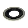 Oil Drain Plug Gasket For Mazda B25 1998 1999 Steel And Rubber 0 08 In Thickness 0 51side Diameter 1 04 In Outside Black Silver 