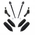 Trq Front Steering Inner Outer Tie Rod End Boot Bellow Kit 6pc For Silverado Tahoe Yukon 
