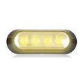 Maxxima M20384ycl 4 Led Amber Clear Ultra Thin 0 9 Low Profile Warning Strobe Light 