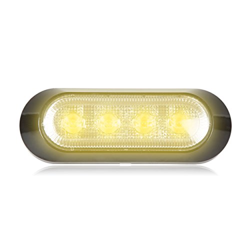 Maxxima M20384ycl 4 Led Amber Clear Ultra Thin 0 9 Low Profile Warning Strobe Light