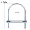 Uxcell Round U-bolts 4 Sets 2 76 70mm Inner Width 120mm Length Steel M6 With Nut Plate Washer