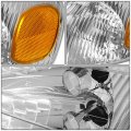 Auto Dynasty Pair Of Oe Style Chrome Housing Amber Corner Headlight Head Lamps Compatible With Corolla 98-00