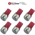 T10 Red Led Car Light Bulbs 3w 6 Smd 5630 5730 Super Bright Fits 194 168 2825 W5w 12v For Interior Dome Parking And Side Lights