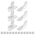 10mm Ball Stud Mounting Bracket 6pcs Arc-shaped Gas Spring Struts Lift Support Brackets With 12pcs Nuts For Skylight Tool Box